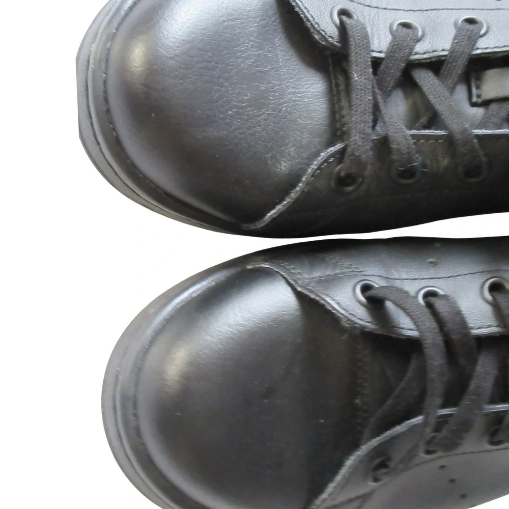 Adidas Stan Smith Black Leather Minimalist Unisex Streetwear Sneaker‎ Size 7